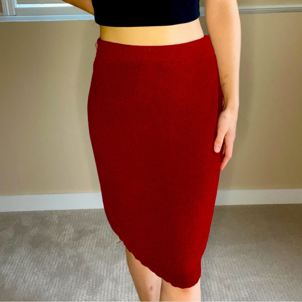 Vintage Knit Rounded Skirt